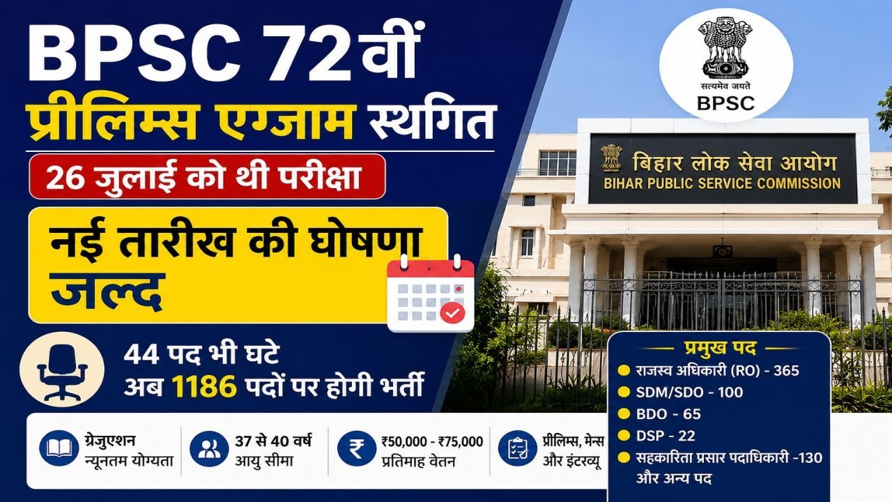 BPSC 72nd Combined Competitive Examination (CCE) 2026